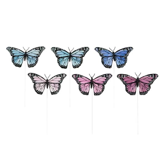 8 Packs: 6 ct. (48 total) Purple & Blue Feather Butterflies by Ashland®